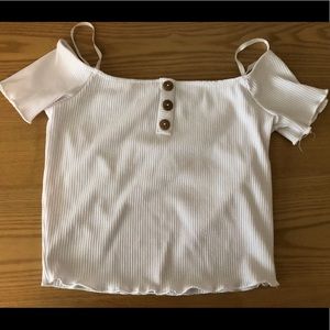 Off the shoulder crop top